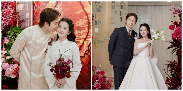 Lễ ăn hỏi Đình Tú - Ngọc Huyền: Cô dâu chú rể lộ diện quá đẹp đôi!