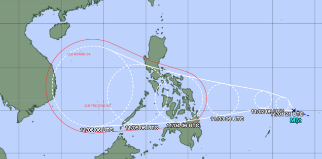 Bão sắp hình thành ngoài khơi Philippines, khả năng vào Biển Đông thành cơn bão số 13