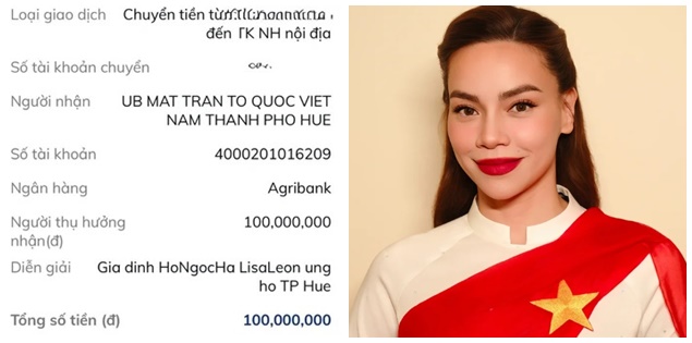 Hồ Ngọc Hà kêu gọi "nói ít làm nhiều", ủng hộ số tiền lớn cho đồng bào lũ lụt miền Trung