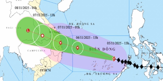 Bão Kalmaegi có xu thế mạnh lên, quân đội sẵn sàng bay cứu hộ