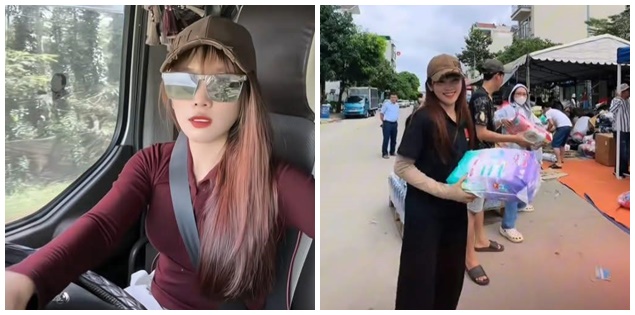 Cộng đồng mạng “phục sát đất” nữ tài xế 25 tuổi chở hàng cứu trợ lũ lụt