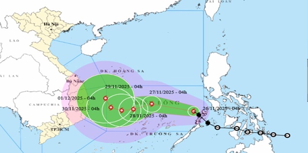 Biển Đông đón bão số 15, cường độ mạnh nhất có thể cấp 11, giật cấp 14