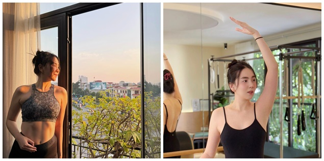 Mai Ngọc lấy lại vòng eo thon, cơ bụng rõ nét sau khi sinh con 7 tháng