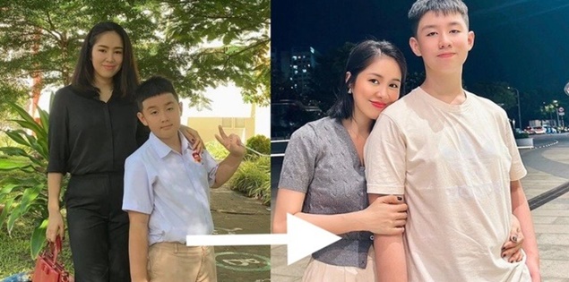 Con trai Lê Phương chăm chơi một môn thể thao, 13 tuổi cao 1m81 ai nhìn cũng ngưỡng mộ