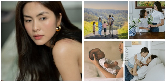 Mẹ 3 con Hà Tăng và đôi mắt in hằn dấu vết tuổi tác: "Đôi mắt sâu là một kiệt tác của hành trình làm mẹ"