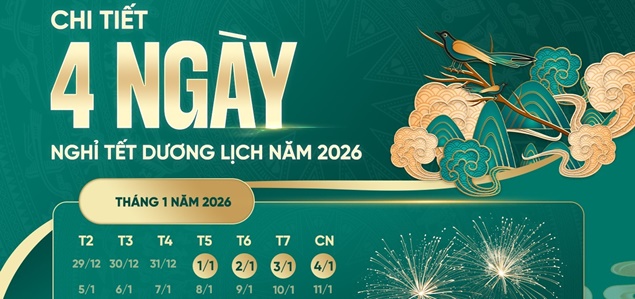 Chính phủ có văn bản đồng ý với phương án hoán đổi ngày làm việc để dịp Tết Dương lịch được nghỉ 4 ngày liên tiếp mà Bộ Nội vụ đề xuất.