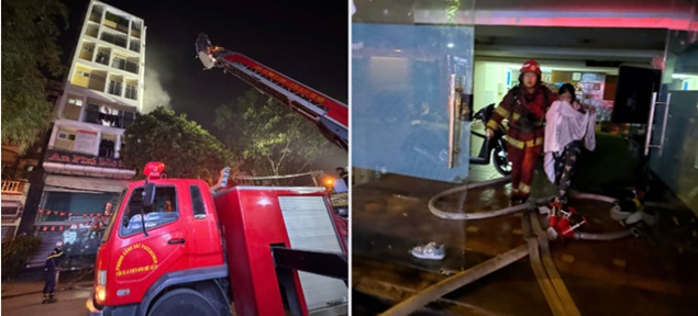 Tạm giữ nghi phạm đốt nhà nghỉ ở Hà Nội, cảnh sát giải cứu 7 người