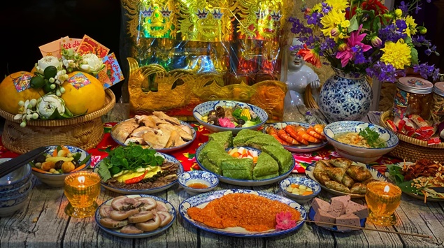 "Đại hội" khoe mâm cúng ngày Ông Công Ông Táo đẹp mãn nhãn