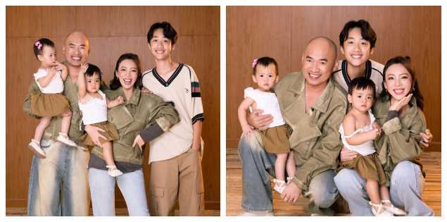 Thu Trang - Tiến Luật công khai cặp song sinh dịp năm mới?