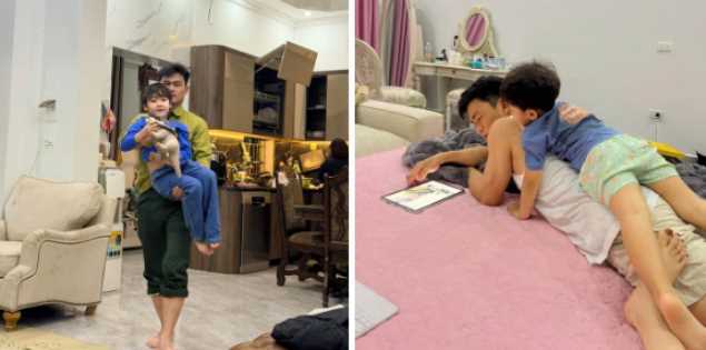 Con trai Hoà Minzy: "Bố Cương yêu thương con nhất và con cũng yêu bố nhất"