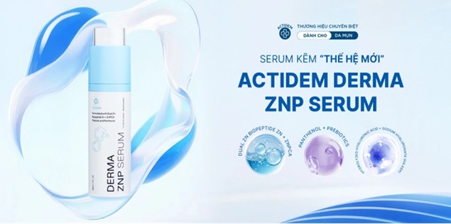 Trải nghiệm 4 tuần dùng Tinh chất kẽm hỗ trợ giảm mụn và kiểm soát dầu Actidem ZNP Serum trên da dầu mụn