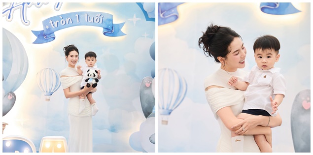 Con trai Mai Ngọc bốc được món đặc biệt trong tiệc thôi nôi tổ chức hoành tráng tại dinh thự gia đình