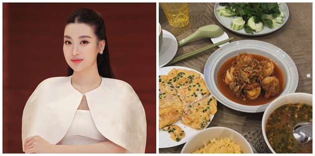 Hoa hậu Đỗ Mỹ Linh khoe mâm cơm "bày vẽ"