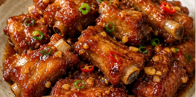 Chiều lòng cả nhà với món sườn sốt mắm tỏi đậm đà đưa cơm