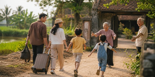 Mỗi chuyến về quê dịp hè là một món quà cho trẻ